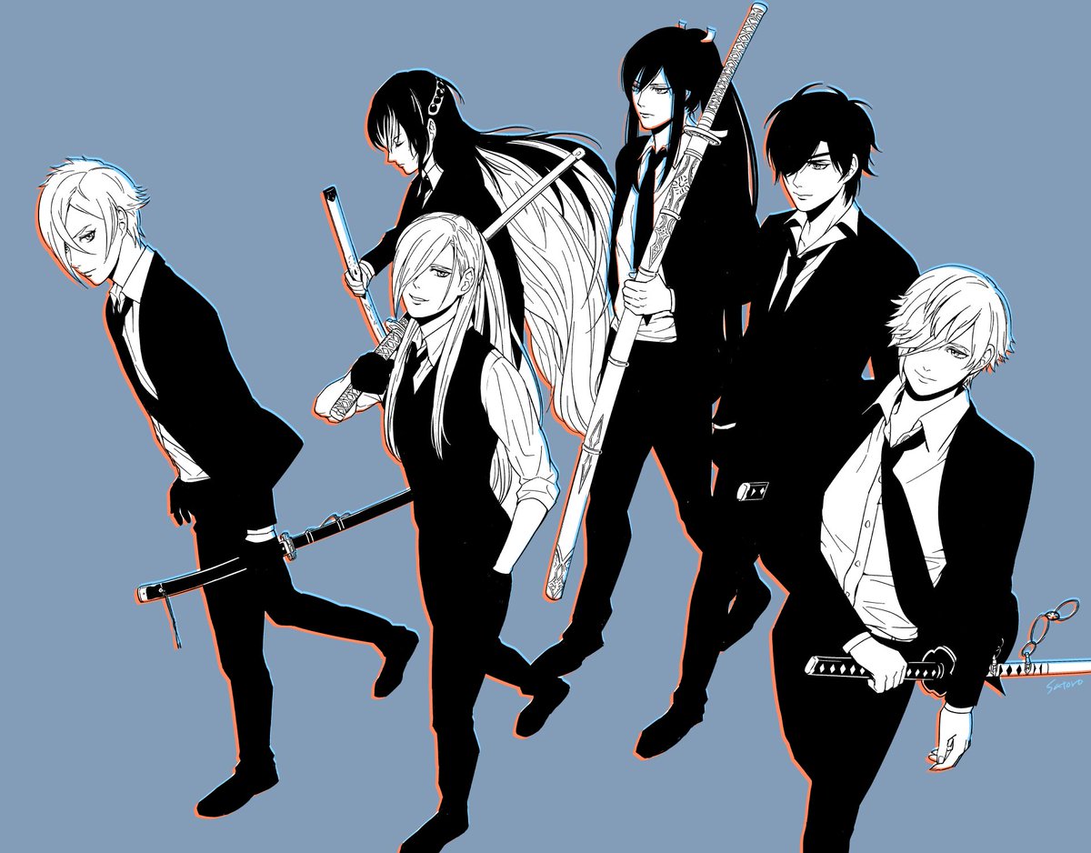 刀剣乱舞 刀剣達にスーツを着せてみた 膝丸 鶯丸 青江 数珠丸