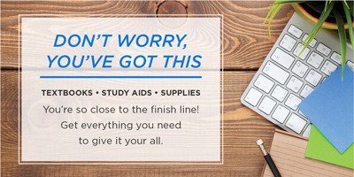 DelawareCCCBook's tweet photo. Good luck on finals! We’ve got everything you need to ace your exam https://t.co/nhtOy82SUm https://t.co/O3ZV16lIl3