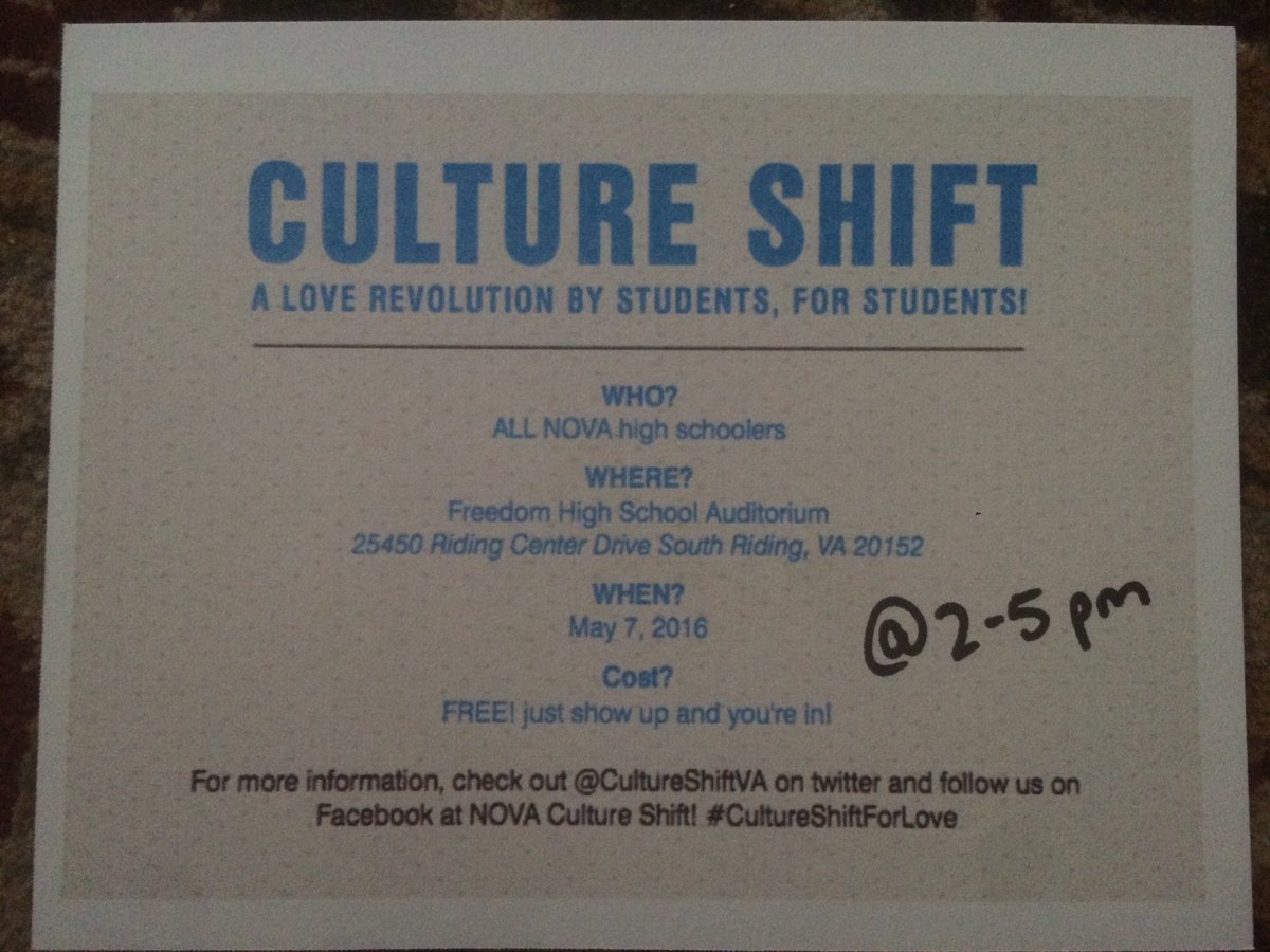 FreedomHiEvents's tweet photo. Come to CULTURE SHIFT!!! 2-5pm! Last year it was a huge hit!!! Don't miss out on it!!!! #FHSevents https://t.co/iTWzxkjUnS