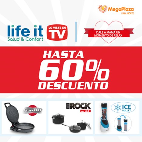 CC_MegaPlaza's tweet photo. Consigue el regalo perfecto con la promoción imperdible de #LifeIt para el #DíaDeLaMadre, ubícalos en el 2do Nivel. https://t.co/kw98GGJ5dz
