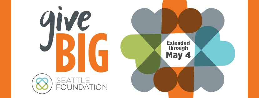 Seattle Foundation's #GiveBIG has officially been extending another 24 hrs. Please share!