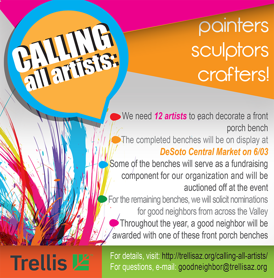 TrellisAZ's tweet photo. Deadline for #Phx area #artists to apply is tomorrow! Show off your work at @DeSotoMKT! https://t.co/OTpAaNtfuY https://t.co/8449GmibSF