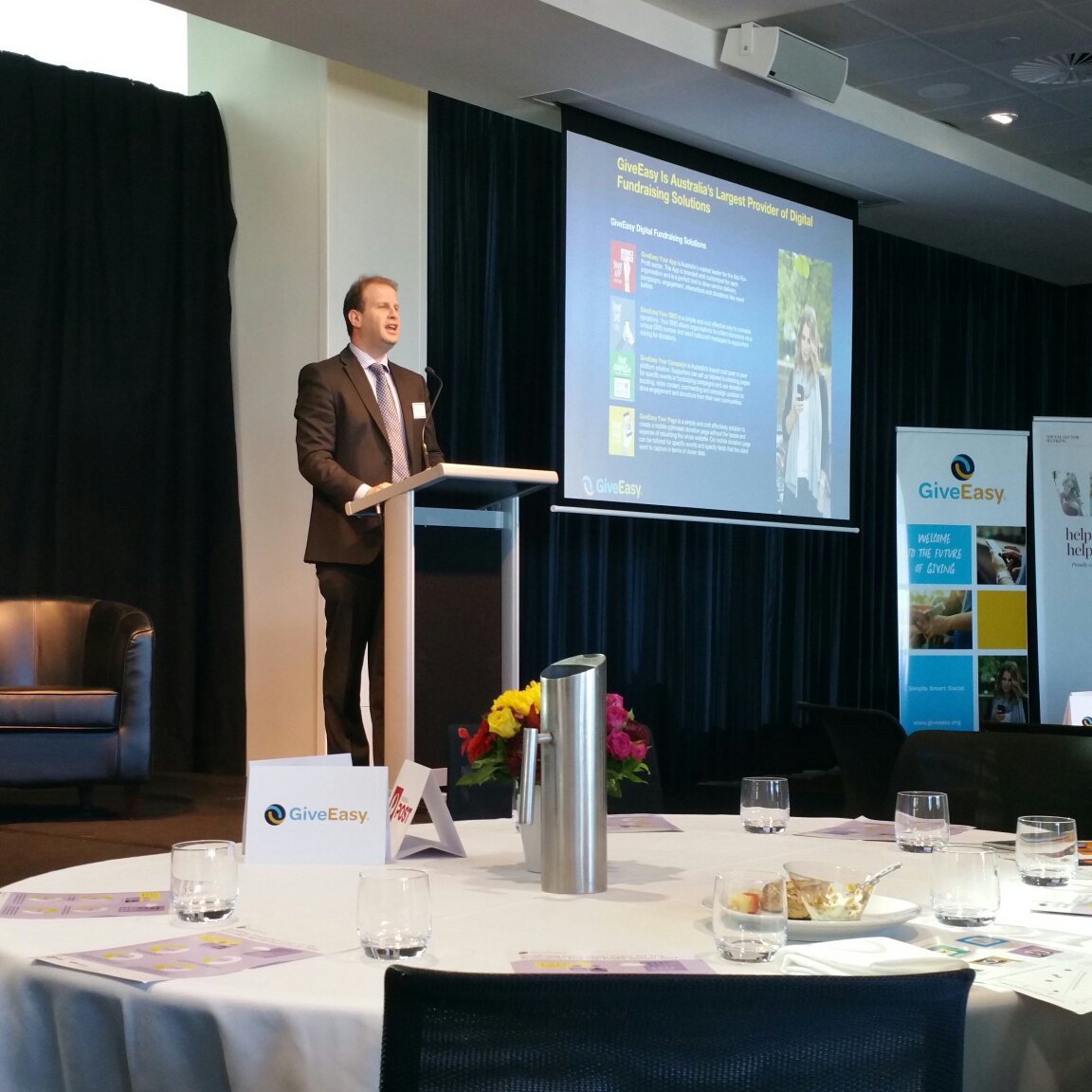 _BE_Enterprise's tweet photo. Hearing from the CEO Jeremy Tobias from @GiveEasy launching the GiveEasy Innovation Index Report #innovate #impact https://t.co/xAaQtHbVM7