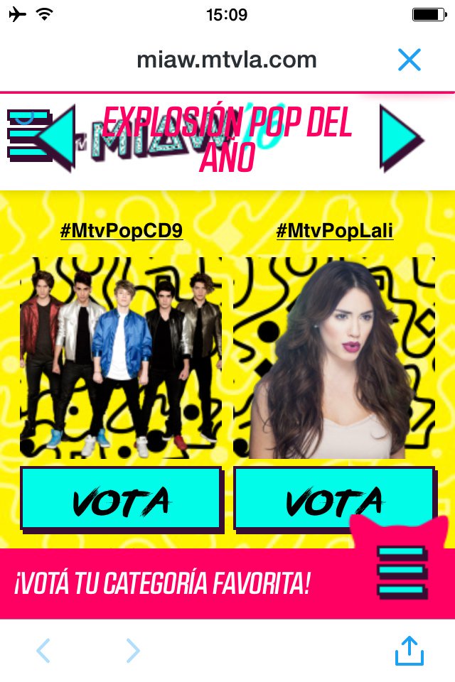SecreetoCD9's tweet photo. Nosotr@s votamos por @CD9 #MtvPopCD9 en la categoría "Explosión Pop del Año"
Votá #Coder en https://t.co/9EteuxHg84 https://t.co/t5aiI7wWV4