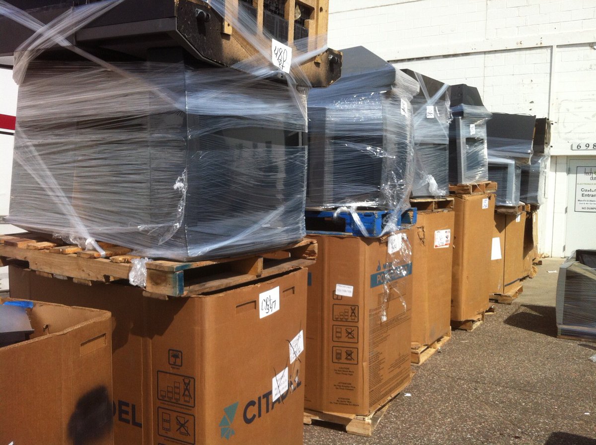 getrepowered's tweet photo. Old TVs on their way to being responsibly recycled. #recycling #e-waste #R2Certified https://t.co/FyyMTiyiIK
