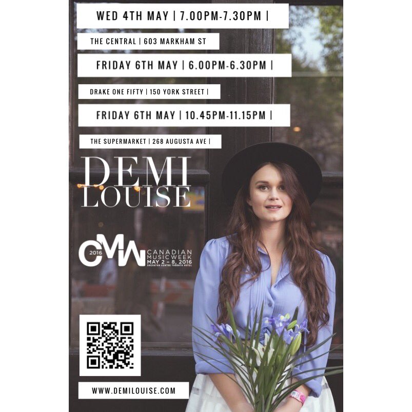 DemiLouiseMusic's tweet photo. Back in one of my favourite cities in the world 🍁TORONTO! @CMW_Week I can't wait for this week! 🇨🇦 #CandianMusicWeek https://t.co/Q2R2iWrd4y