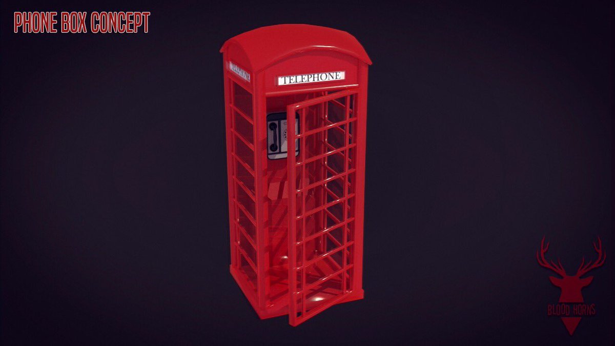 KinokoStudios's tweet photo. Las cabinas de teléfono de Londres ¡Son lo más! Aquí nuestra versión de las mismas para #BloodHorns https://t.co/itTCpWeMsA