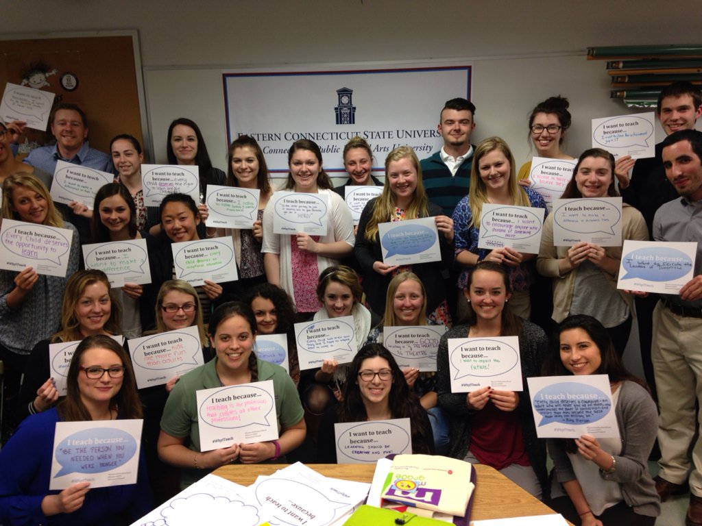 SussingOutBooks's tweet photo. They want to be #teachers @EasternCTStateU @EasternSEPS #whyiteach https://t.co/4m0HJr6aTm