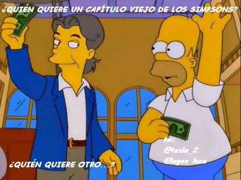 Tesla_2's tweet photo. @telefecom #QueVuelvanLosSimpsons los viejos y los domingos https://t.co/v7xstjwtCs