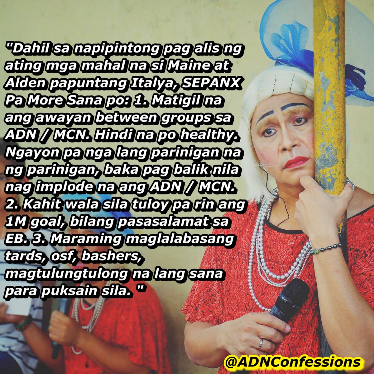 ADNConfessions's tweet photo. Sana lang patuloy pa rin ang pagsuporta natin sa @EatBulaga kahit nasa Italy sila. #ALDUBTicketToITALY https://t.co/a2N5tqhp48