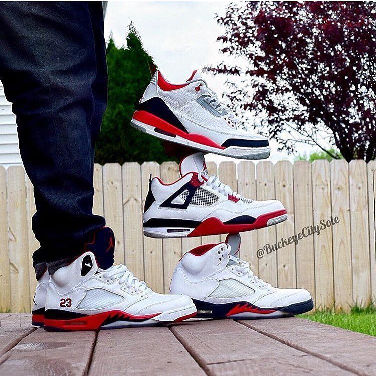 Kixify's tweet photo. Which pair of Fire Reds do you like best?
📸: @buckeyecitysole 
#Kixify #KixifyLife #Nike #Air #Jordan #3 #4 #5 #Fir… https://t.co/dHtosnfvCD