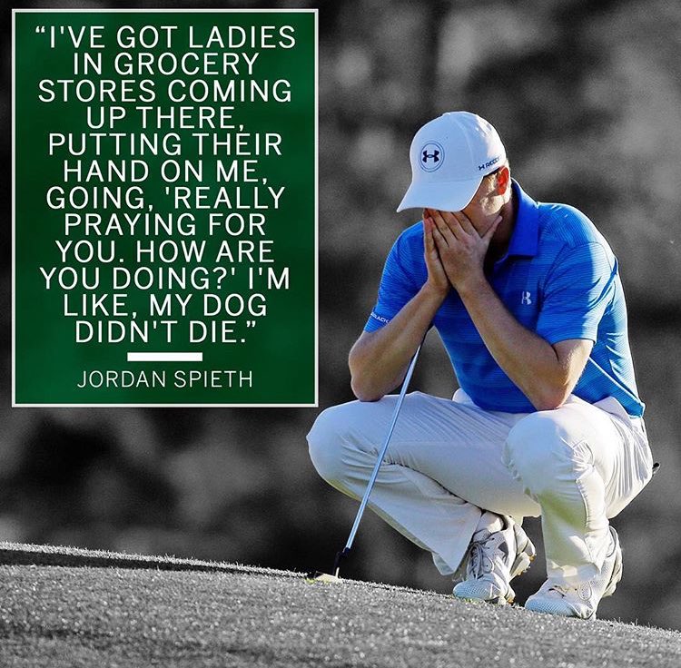 College_Golfers's tweet photo. People are acting like Jordan Spieth is dying... https://t.co/pk4rJTistv