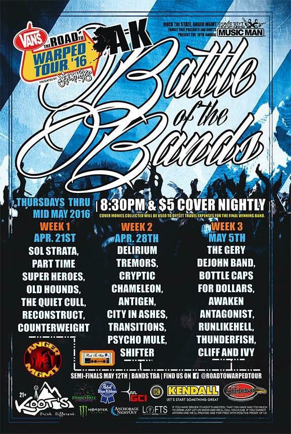 RockTheStateAK's tweet photo. Thursday Night at Koots, Night 3 of the 21+ Battle to Warped Tour! https://t.co/aKitrztzQD