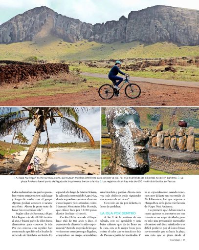 EasybiciChile's tweet photo. Articulo Revista del Domingo - bicis en la Isla de Pascua, incluyendo las electricas de Easybici! #Corfo https://t.co/tyabiI75CY