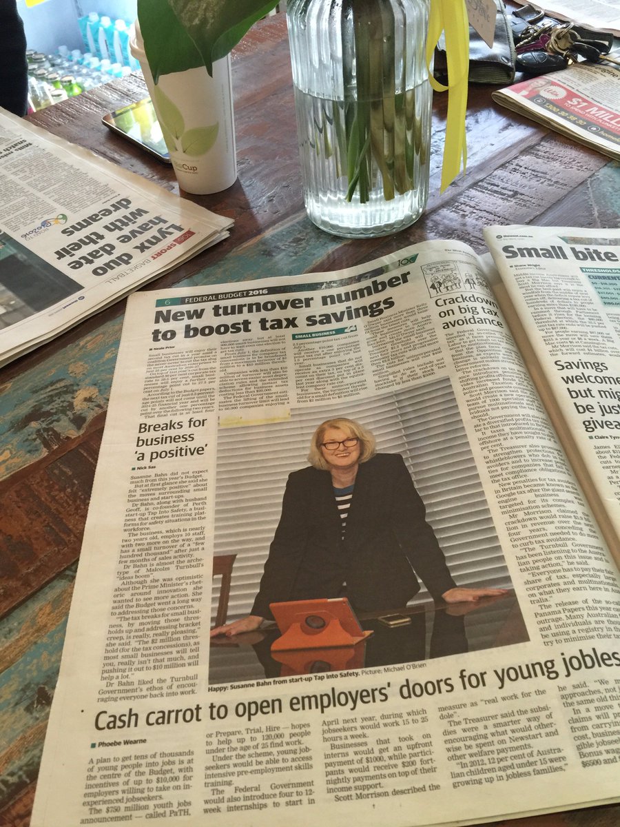 TapintoSafety's tweet photo. Sharing our thoughts on #budget2016 with Nick Sas @westaustralian https://t.co/dt02gyedwm
