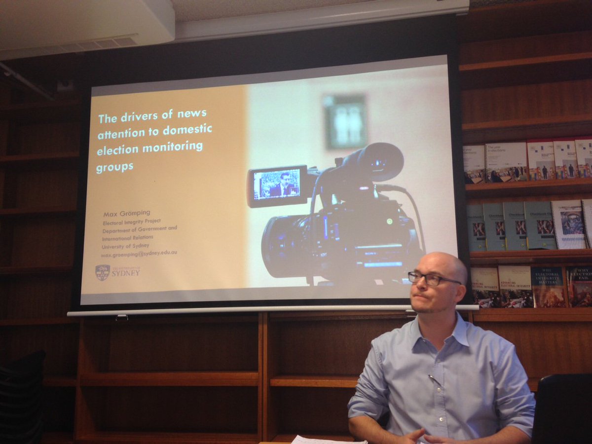 ElectIntegrity's tweet image. EIP&apos;s @MaxGroemping: very few domestic #ElectionMonitoring groups receive any #News attention @ssps @SydneyDemocracy