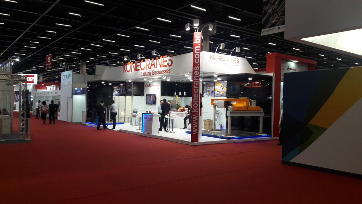 Konecranes's tweet image. Our stand yesterday at #FEIMEC in Brazil. We&apos;re here till Thursday! Drop by and say hello! kncrns.com/Bb