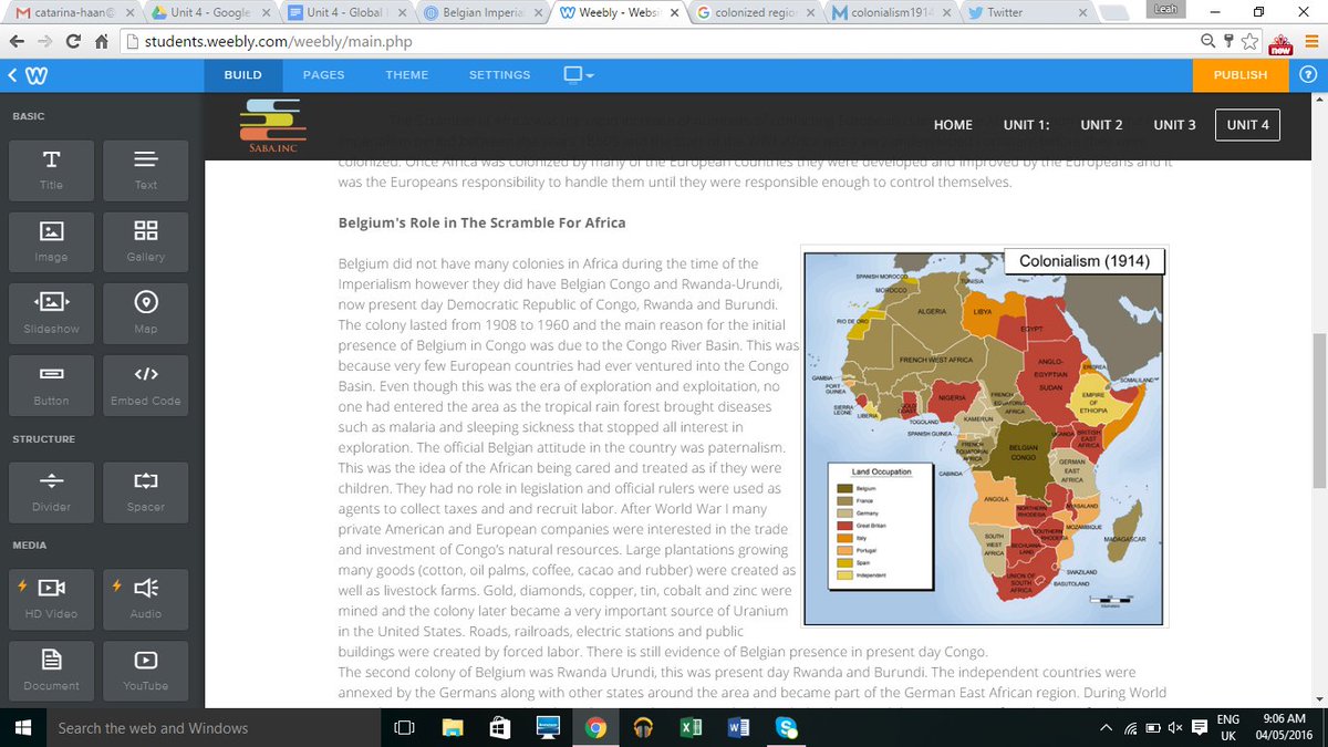 SabaAttfield's tweet photo. Presented our prezi on Belgian colonizing Rwanda and Congo today, also posted our info onto my weebly page. #is_t9c https://t.co/Hzu6mLemGX