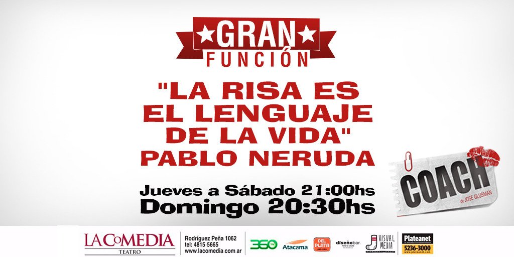 COACHComedia's tweet photo. ¡Por eso amamos reír! No dejes de disfrutar de #CoachComedia https://t.co/msLKzHeg9I
