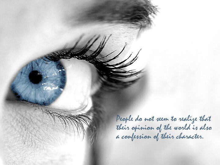 InnovatingMind's tweet photo. "People do not seem to realize that their opinion of the world is also a confession of their character." - Emerson https://t.co/5NjXujovFY