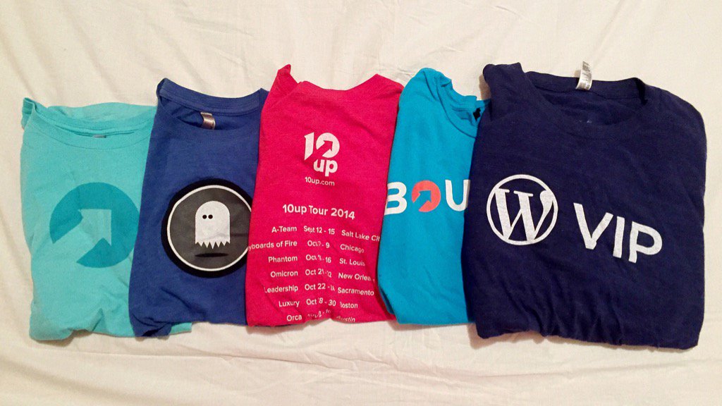 Work uniform, one for each day of the week 🤓 #10upworldwide #team10up