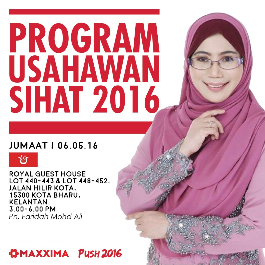 MNutraceutical's tweet photo. Jom ramai-ramai sertai kami #maxxima #cellmaxx #PUSH2016 #allouttothemaxx #makeityourjourney #networkmarketing https://t.co/HpiqnPg0Mc