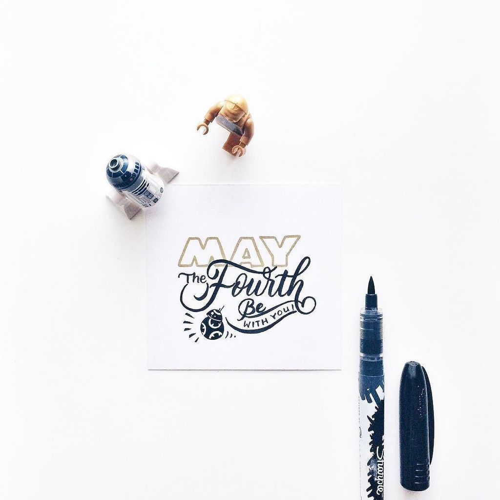 Druthersco's tweet photo. By imewmew It's May 4th! 🙌🏼😁 #vsco #vscocam #vscogram #vscotoys #handlettering #brushpen #brushlettering #handmadet… https://t.co/Jl6tc6cI5B