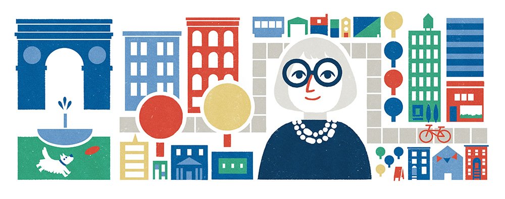 mujerconciencia's tweet photo. #Doodle: centenario nacimiento de teórica del urbanismo y activista política Jane Jacobs (https://t.co/RDJWV08OsD) https://t.co/il0LsUGUJs