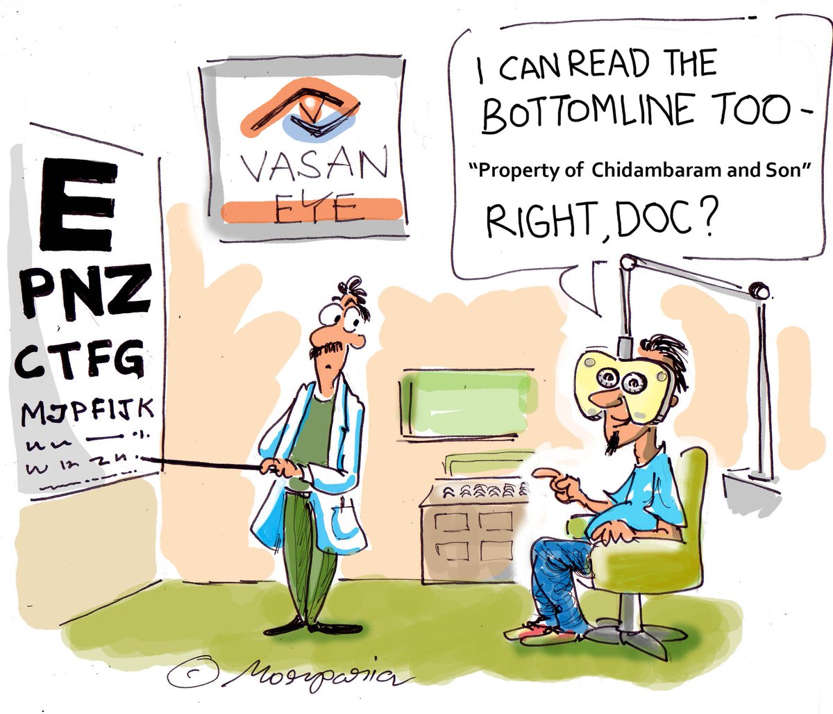 i recently went to vasan eye care hospital and this was how  my eye test went #cartoon