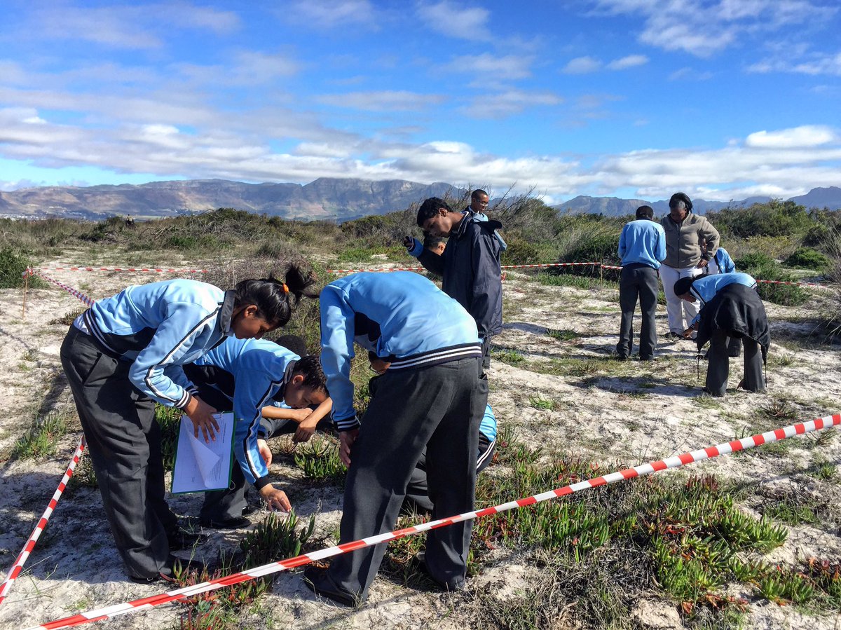 NatureConnectSA's tweet photo. Malibu HS conducting an ecological study as part of a programme focusing on Environmental Studies #education #nature https://t.co/OHJqzYH7L6