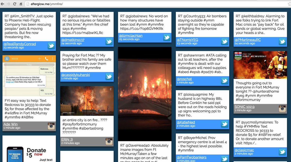 I set up real time #ymmfire social aggregation: afterglow.me/ymmfire/ <a href="/GlobalBC/">Global BC</a> <a href="/GlobalEdmonton/">Global Edmonton</a> <a href="/YourAlberta/">Alberta Government</a>