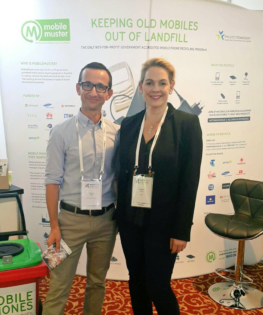 MobileMuster1's tweet photo. Great to connect with our logistics partner @InfoactivGroup at @WasteConference & talk all things #waste2016 https://t.co/deL1Wu6Vcn