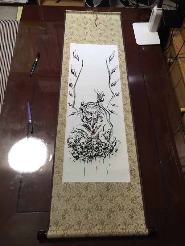 うらんふ なんか 艦これイベントでお詫びの 掛け軸 が配られるとの話なのですが それとは関係なく 私 来月に広島で開催されます 東方椰麟祭 でまた掛け軸やりたいと思っています