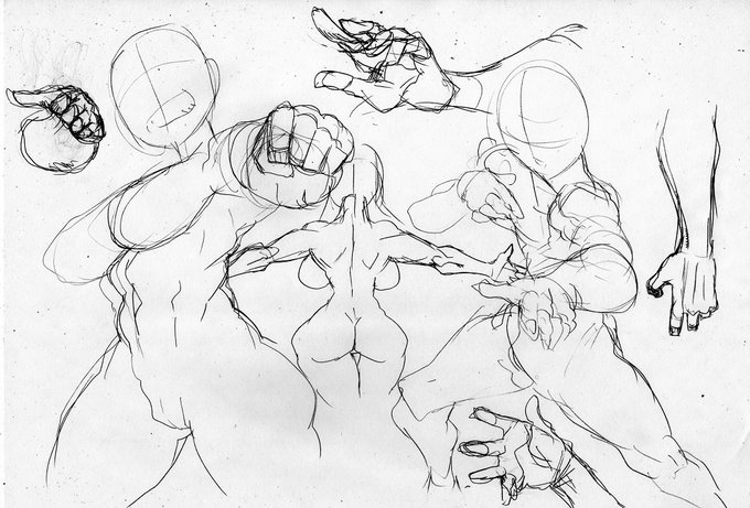 格ゲーちっくでディフォルメちっくで
ディフォルメはつま先を省略するのが好みです
画面に四肢や武器を突き出すポーズは2次元の絵に3次元感を与えるので良く使います
2D格ゲー作りたいなぁもしくは2Dベルトスクロールアクション 