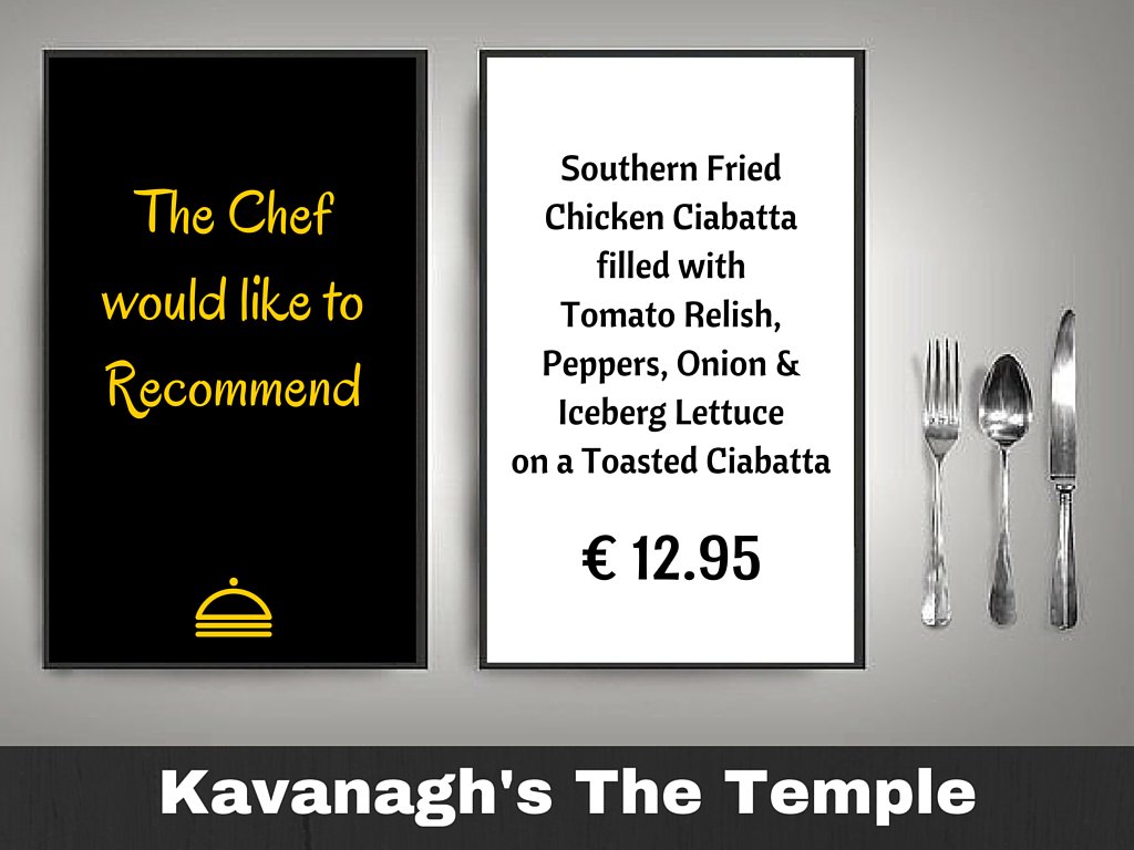 Here's our Chef's Recommendation!