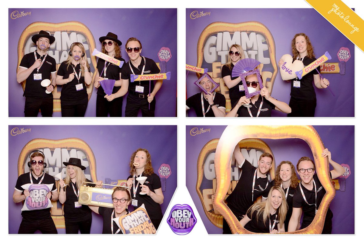 photo_lounge1's tweet photo. Team @MDLZ @CadburyUK enjoying #ThePhotoLounge #GimmieThatFridayFeeling at #ProRetail2016 #Crunchie #EventProfs #Fun https://t.co/tD7ajK8xOZ