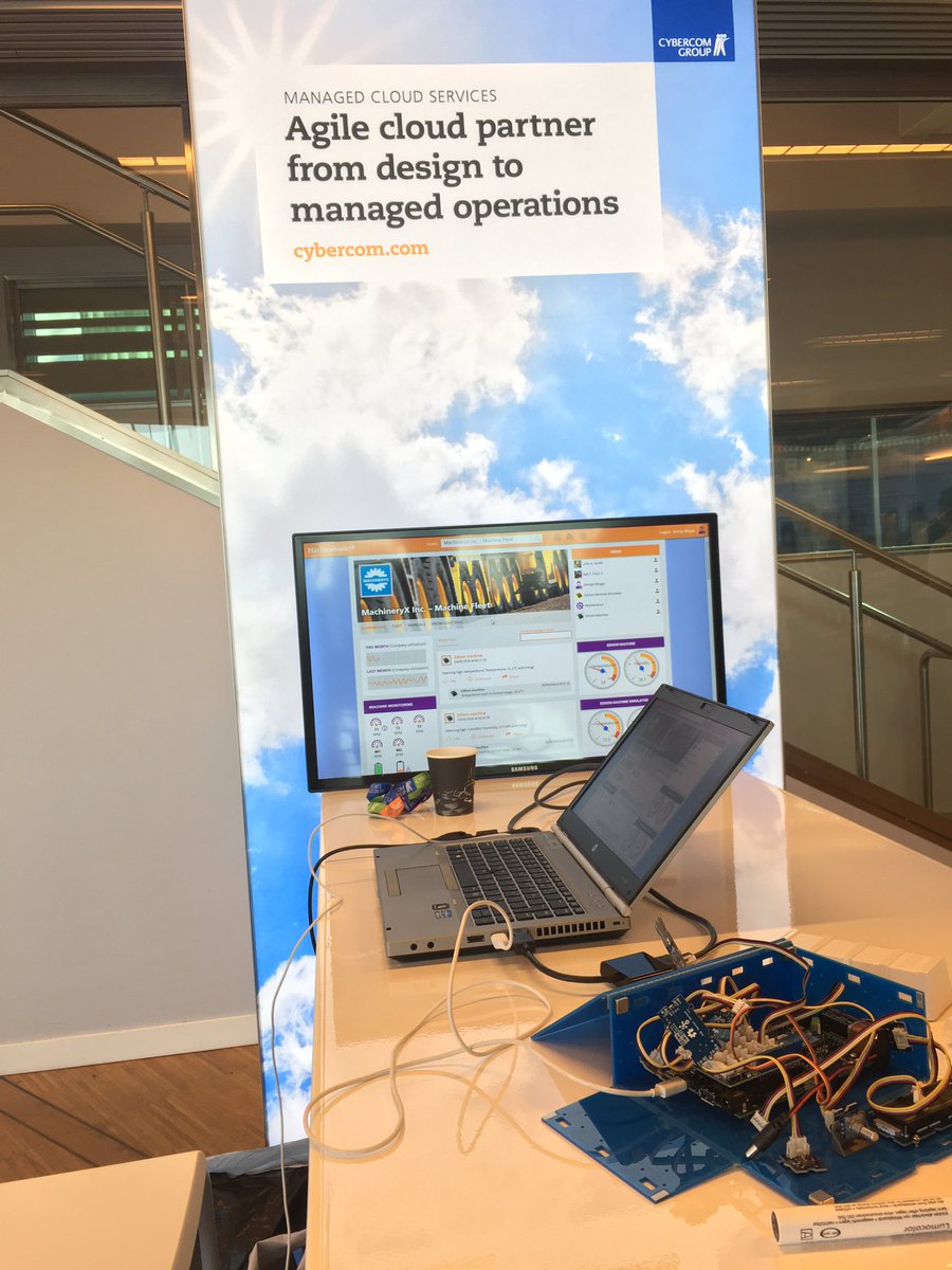 TarmoPajunen's tweet photo. #machinebook demo at #AWSSummit #cybercom #iot visit our booth to check it out! https://t.co/ft2hOVk4ok