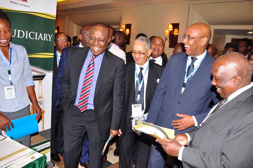 EDBI2016Nairobi's tweet photo. Tour of the exhibition stands by CS @HKRotich @AdanMohamedCS and other African Ministers #EDBI2016Nairobi https://t.co/cqRz6E2VqQ