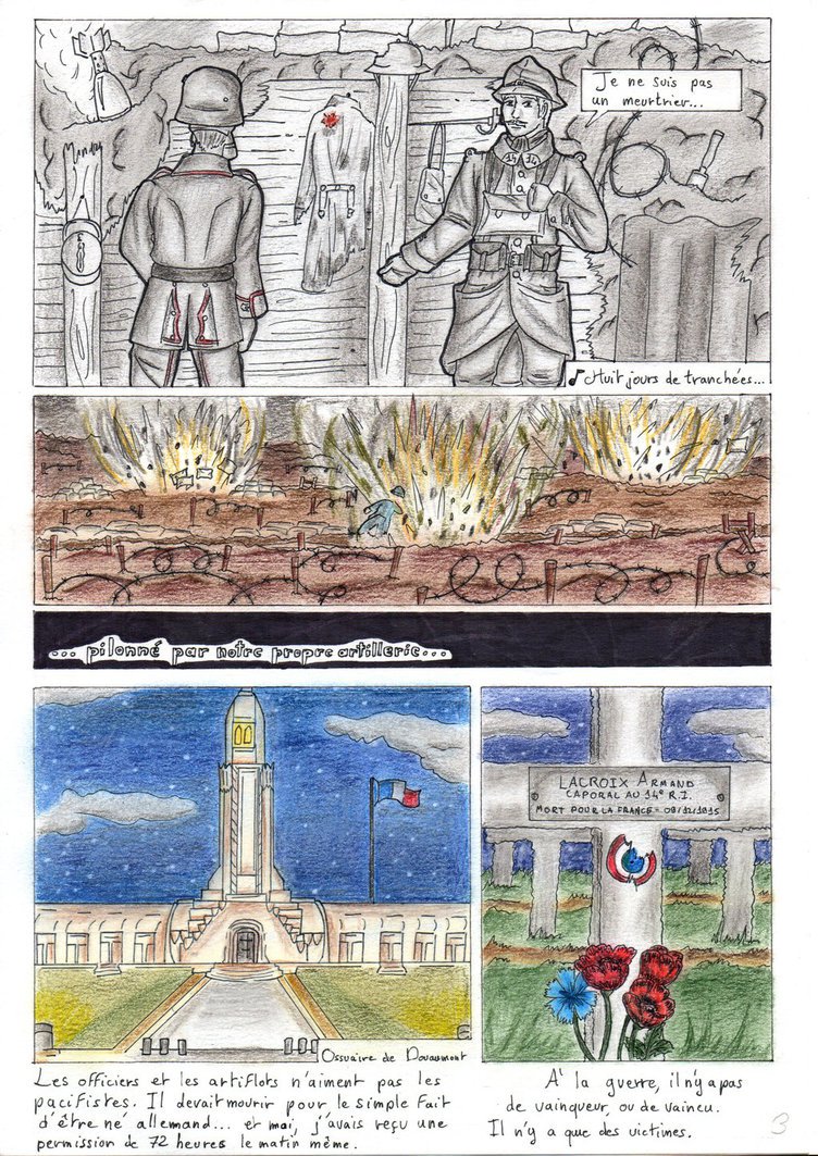 [My WW1 comic for "Bulles de Mémoire", with Lacroix in it]
