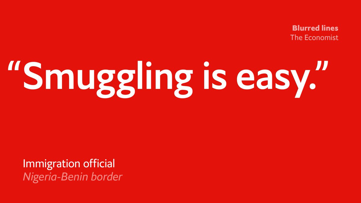 TheEconomist's tweet photo. Nigeria's president thinks import bans stimulate local production. They encourage smuggling https://t.co/Lks66IKYKK https://t.co/D5rvoa90J3