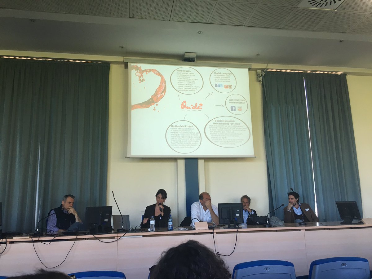 Fanghina's tweet photo. La mattinata al @Food_Wine_Iulm prosegue con la presentazione di #qu.ale ideato da @quartaquota 
#TweetYe #wine https://t.co/Rdgtjb4fVP
