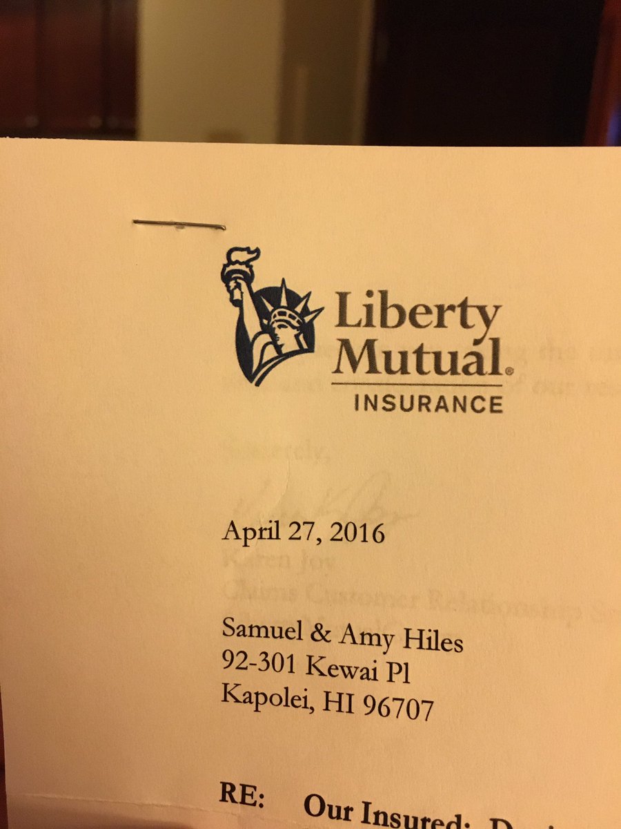 SamHiles2's tweet photo. @LibertyMutual #LIBERTYMUTUAL SENT US A LETTER ASKING US TO STOP POSTING ON social media SCREW YOU! Sue Me Scum https://t.co/1jAnYcknXu