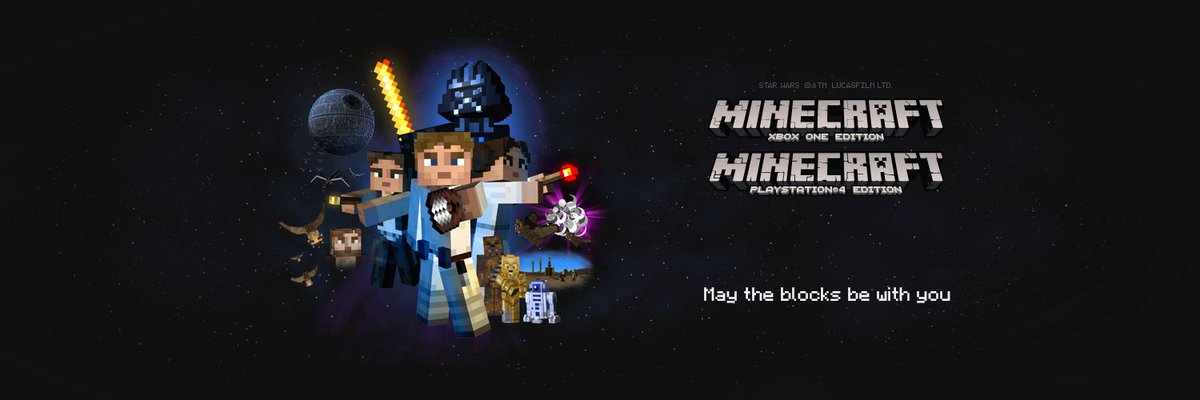 4JStudios's tweet photo. May the 4th be with you!
The Star Wars Skin Pack Bundle is available now for #MinecraftXbox1 https://t.co/uVrRCFGdnA