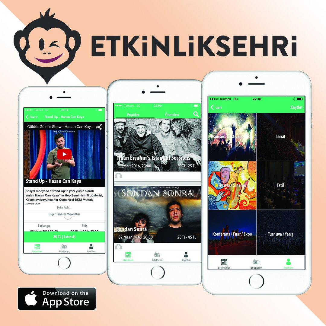 Bilet almanın en kolay yolu artık iphone uygulamamızda! Uygulamayı ücretsiz indirmek için apple.co/1Y7wXai