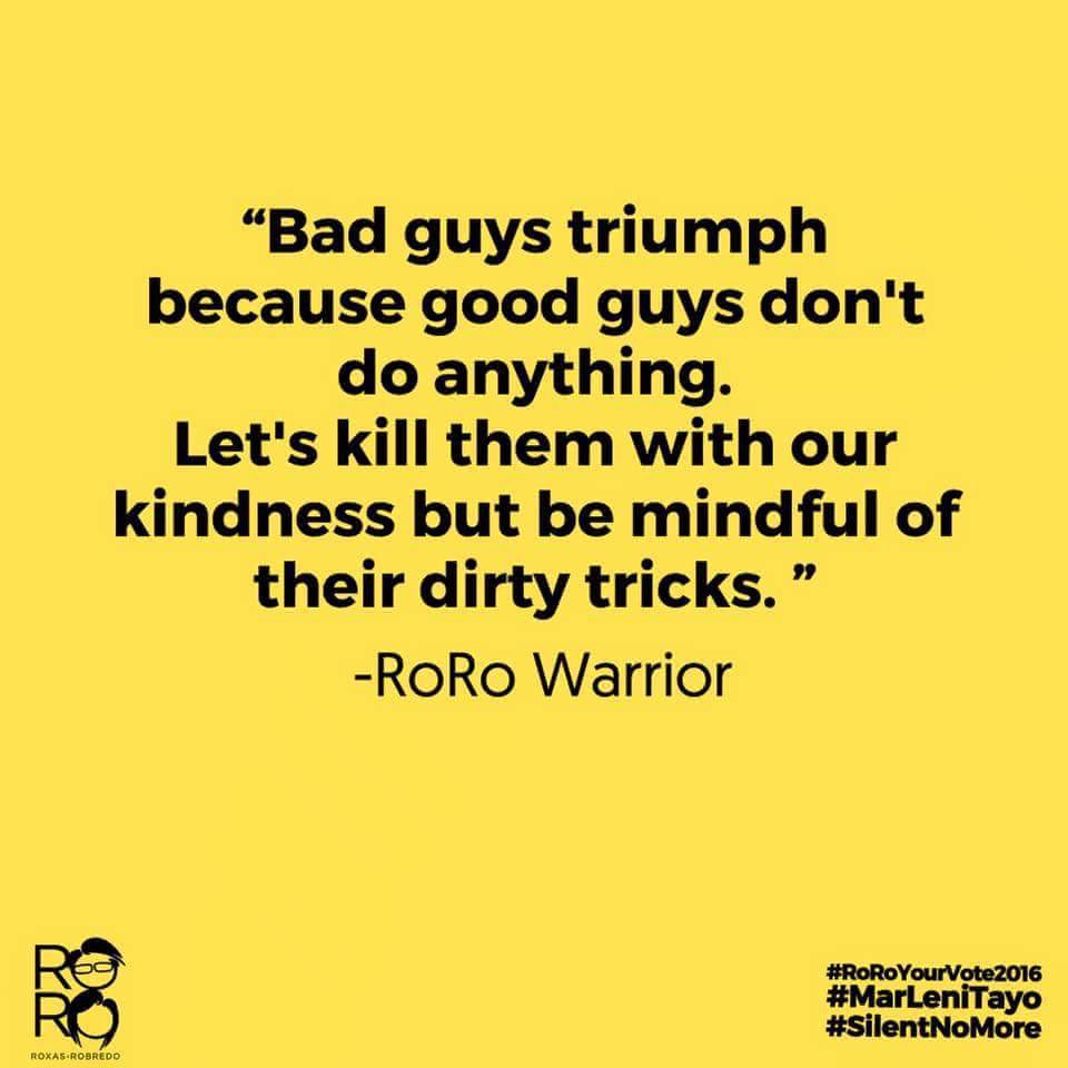 table_runner's tweet photo. Laban RoRo warriors! Wag tayo pabully sa supporters ng ibang kandidato!

#RoRoVsDuterte https://t.co/pOhN2uw40T
