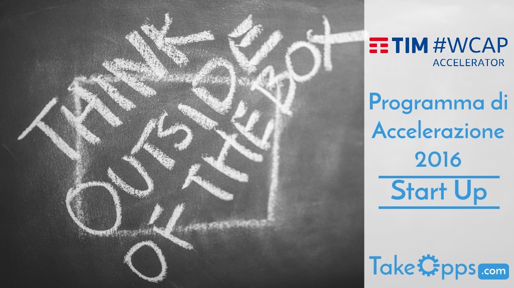 30/05 scade la Call for #Startup di Tim #WCap cosa aspetti?
bit.ly/23ol9BX
#TakeOpps  #WcapCall16 @timwcap