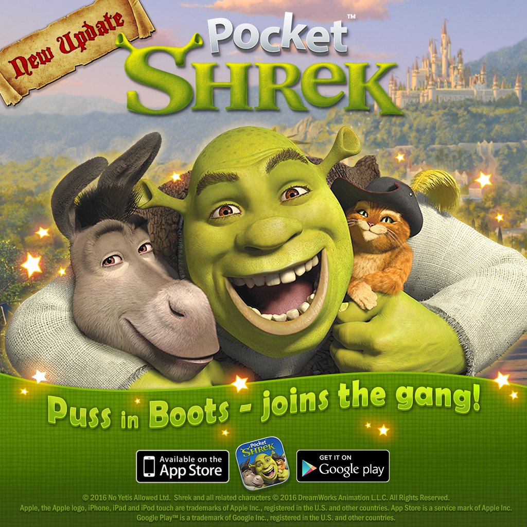 Check out Puss In Boots in the new Pocket Shrek update! http://bit.ly/Pocke...