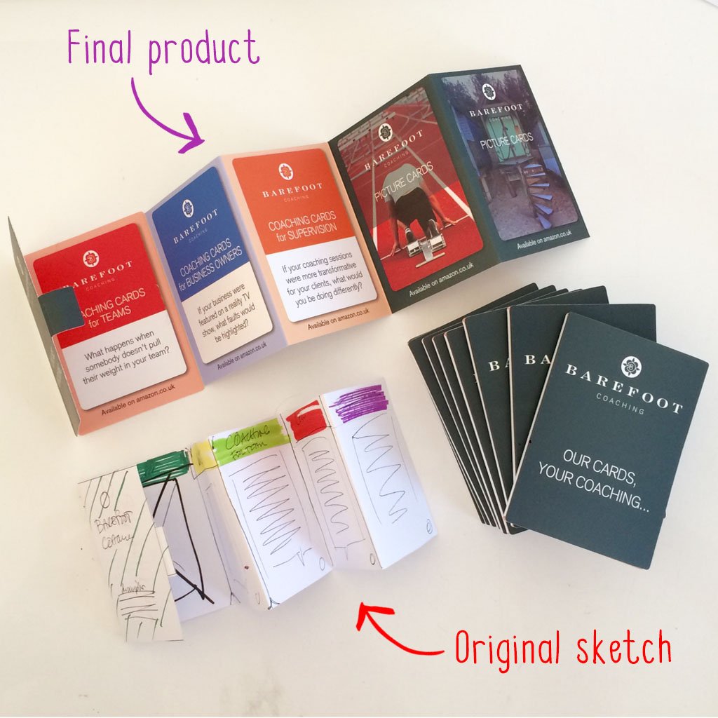 Barefoot_Ltd's tweet photo. Thank you @ScarletDesignGr for the development of our #coachingcard samplers! Ready to give away at #cipdldshow. https://t.co/BxZGTr0J6P