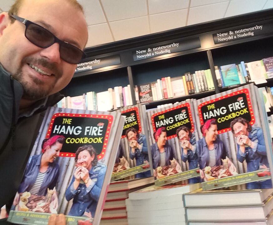 hangfirebbq's tweet photo. Let's be having your photos with the #HangFireCookBook. Dave has his in @Waterstones https://t.co/Ogy3wHgikc