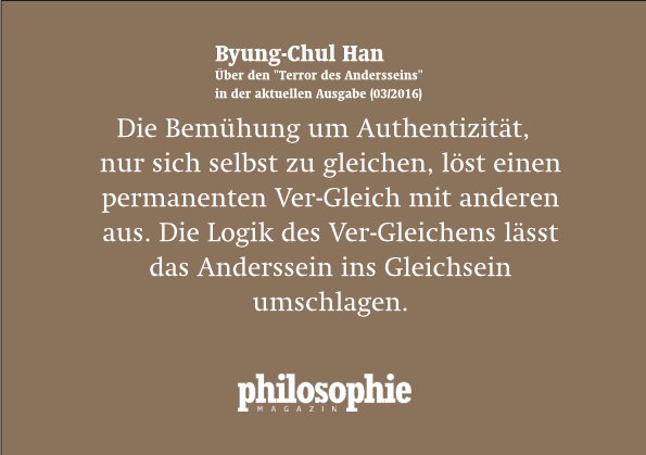 philomagde's tweet photo. Wer ist mein wahres Selbst?  Byung-Chul Han u.a. philosophieren dazu im #Philosophie Magazin:https://t.co/91UxYM8YJW https://t.co/T079XpIblV